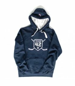 Sweat Capuche Crosses A.TEXIER Bleu Adulte