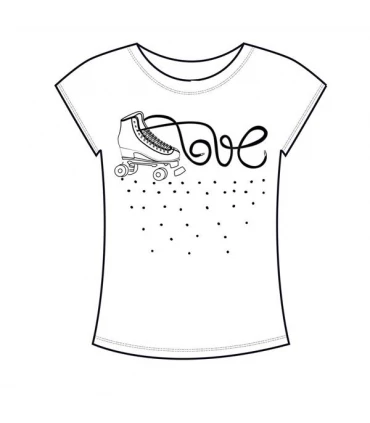 Tee Shirt IM 6513, Roller Artistique, NOIR 3 Tee Shirt IM 6513, Roller Artistique, NOIR – Image 2